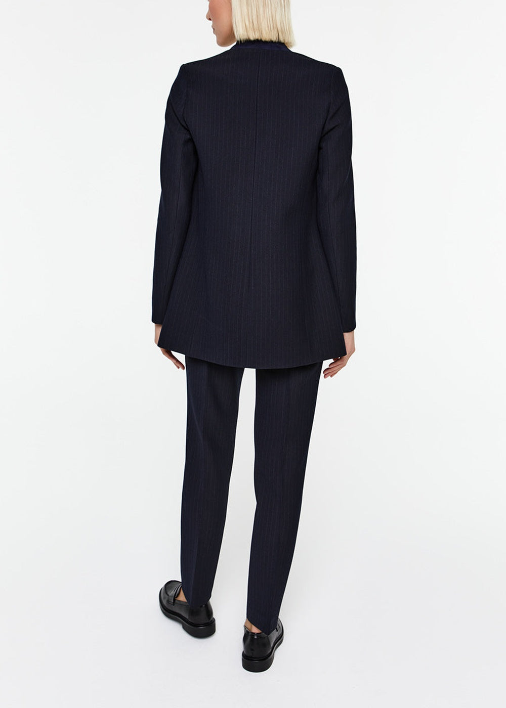 Structured straight-cut jacket - Navy
