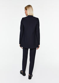 Pantalon droit a pli poches - Marine
