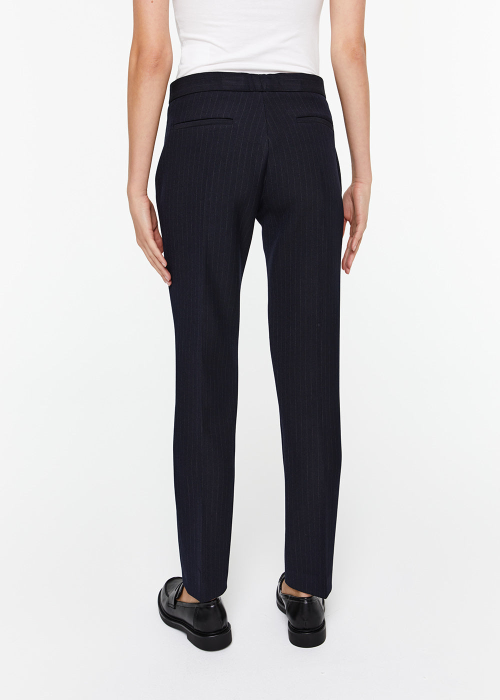 Pantalon droit a pli poches - Marine