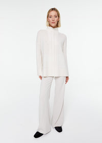 Pull col chemine - Blanc Cassé