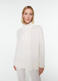 Pull col chemine - Blanc Cassé