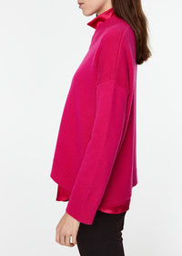 Ribbed cashmere jumper - Raspberry