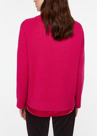 Ribbed cashmere jumper - Raspberry