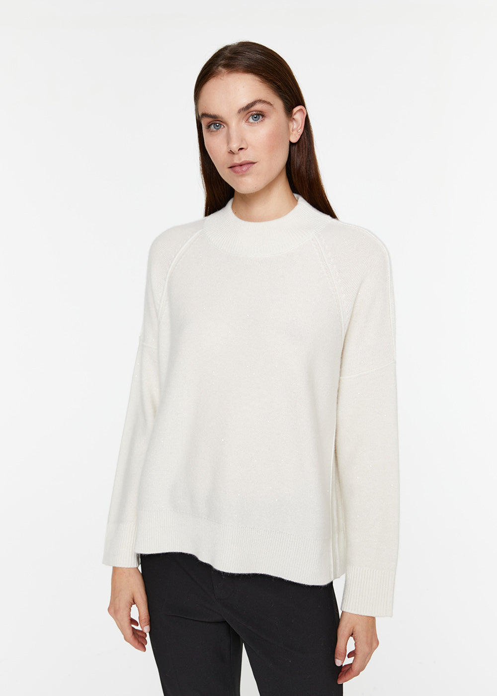Pull col chemine - Gris Pale