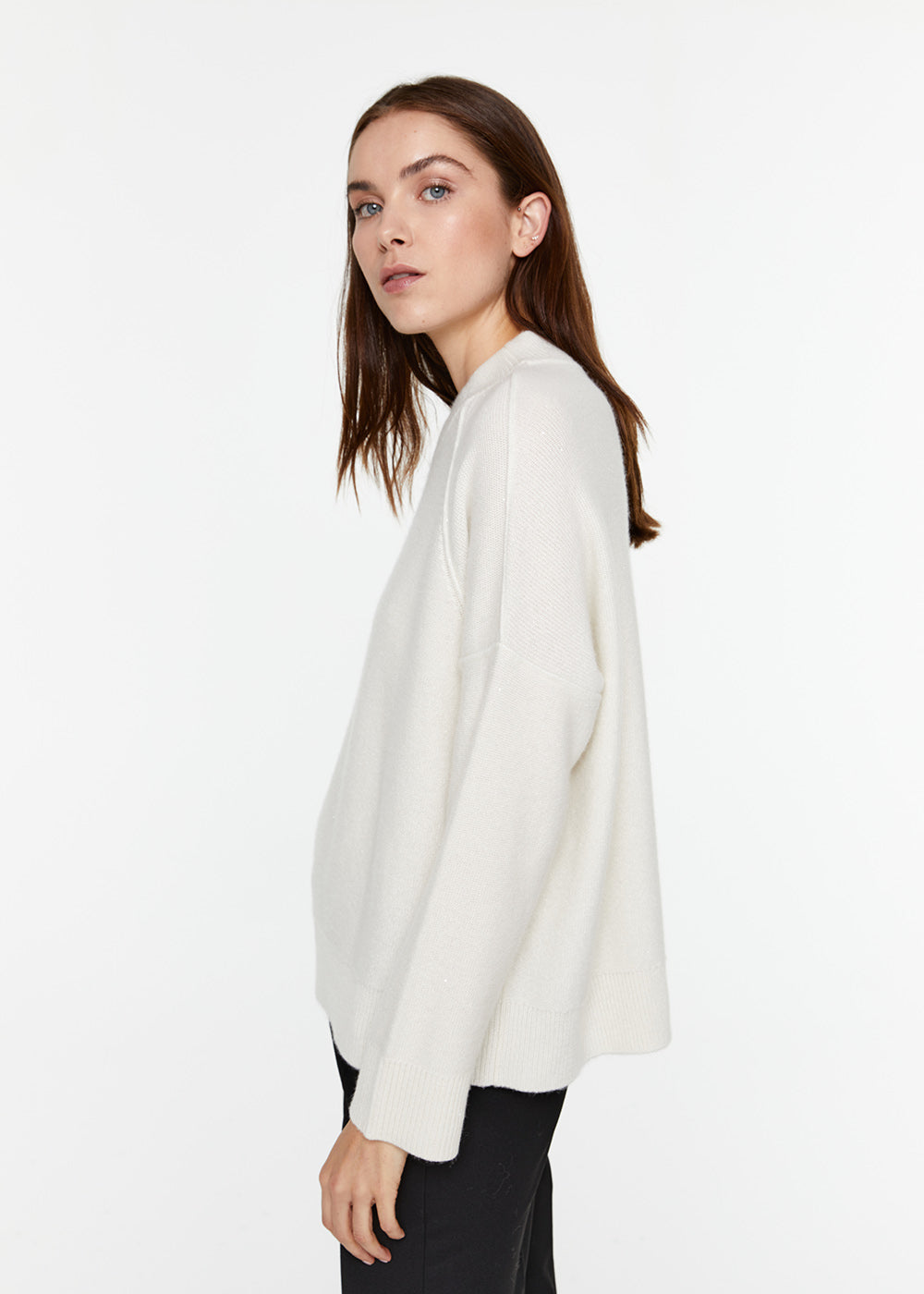 Pull col chemine - Blanc Cassé