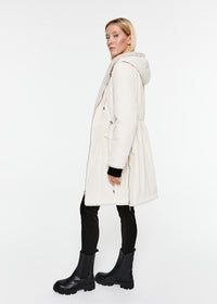 Manteau long a capuche - Noir
