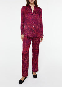 Chemise à motif jacquard - Grenat