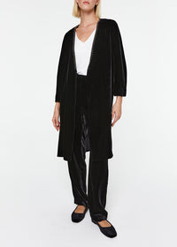 Long velvet jacket - Black