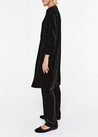 Long velvet jacket - Black