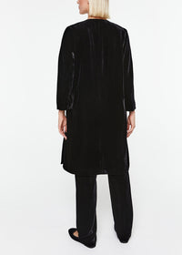 Long velvet jacket - Navy