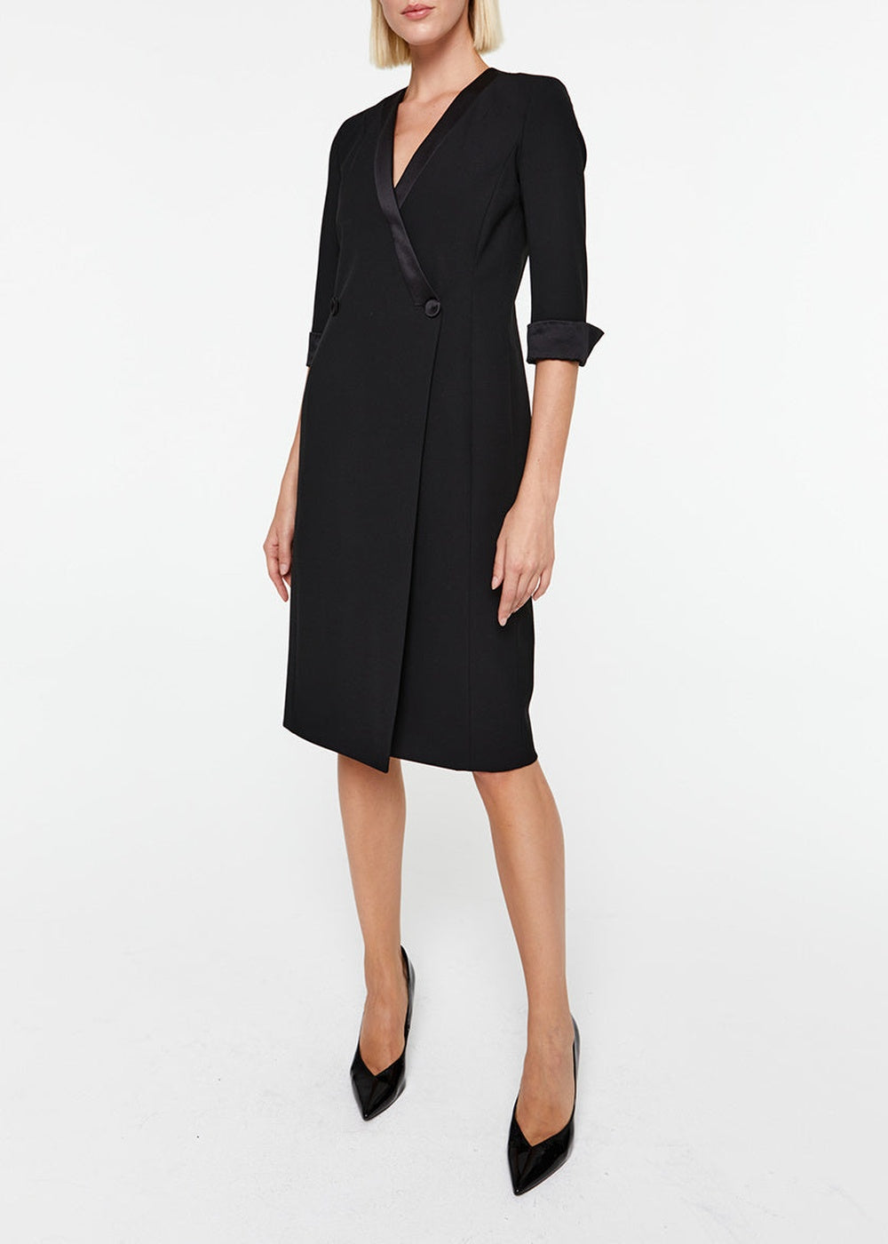 Robe coupe portefeuille - Noir