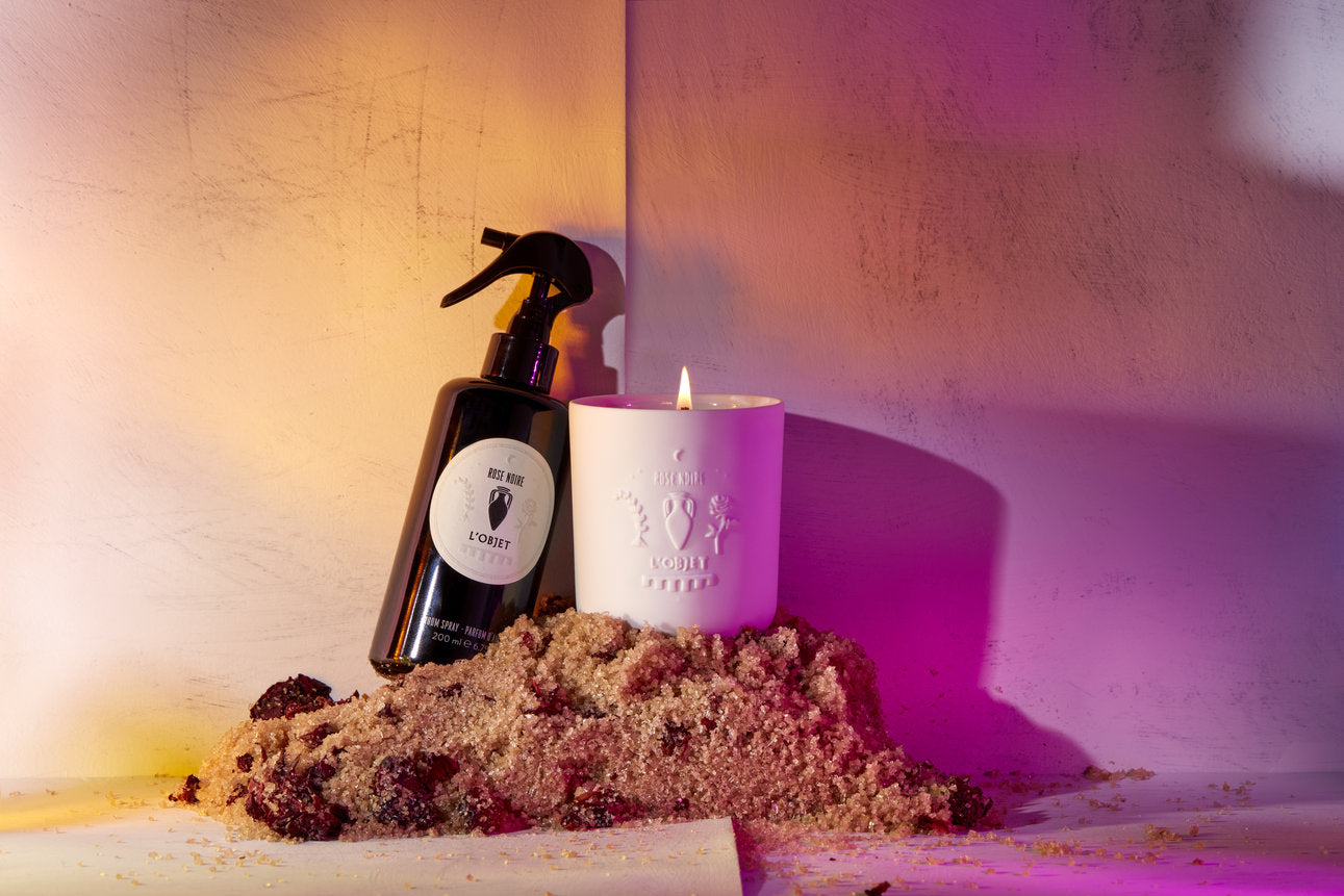 Bougie Apothecary en porcelaine - Rose Noire