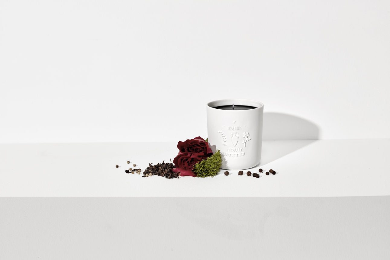 Bougie Apothecary en porcelaine - Rose Noire