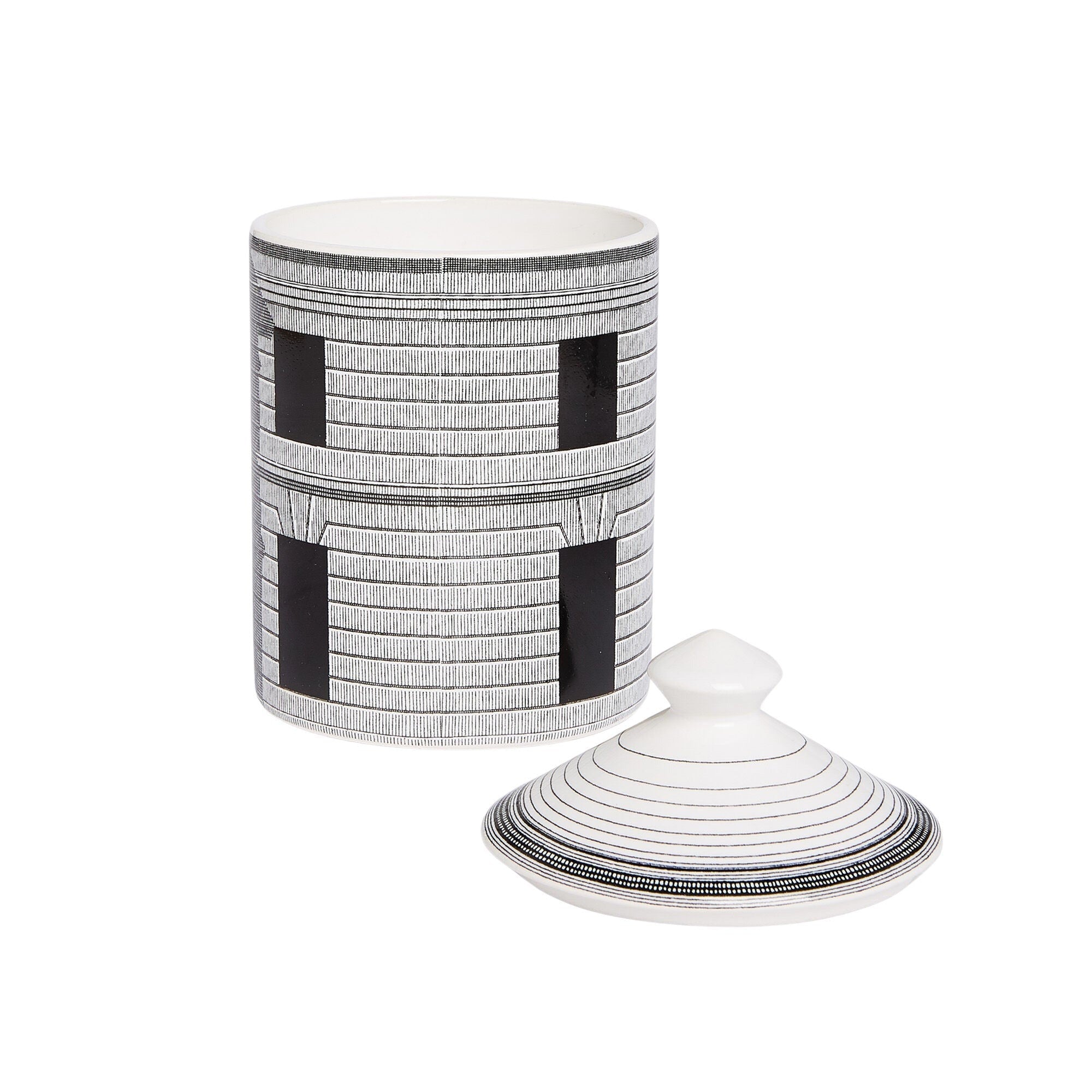 Architettura small scented candle in porcelain - Black & White