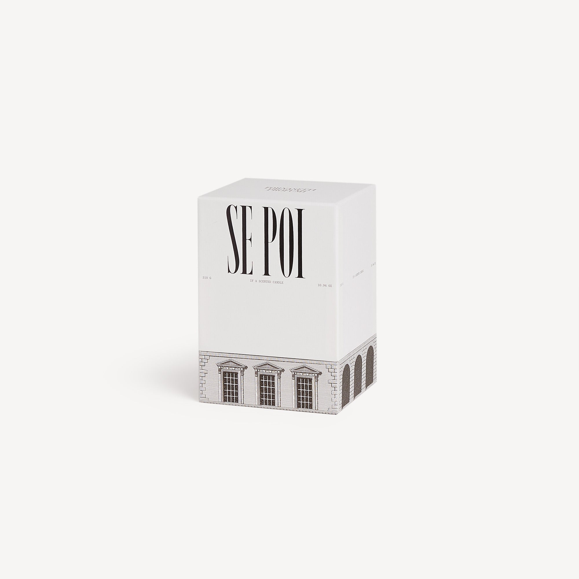 Architettura small scented candle in porcelain - Black & White