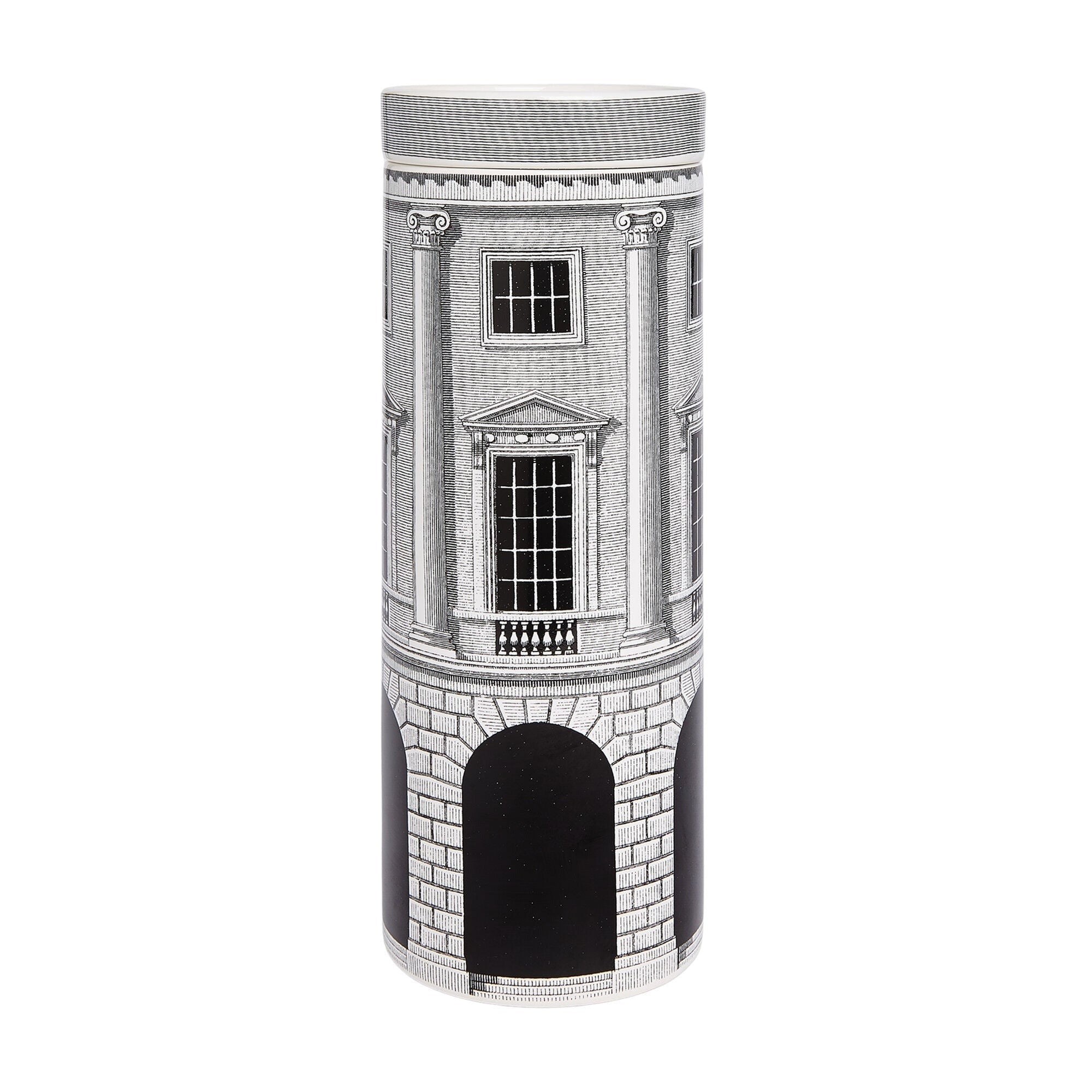 Torre Architettura scented candle in porcelain - Black & White