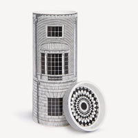 Torre Architettura scented candle in porcelain - Black & White