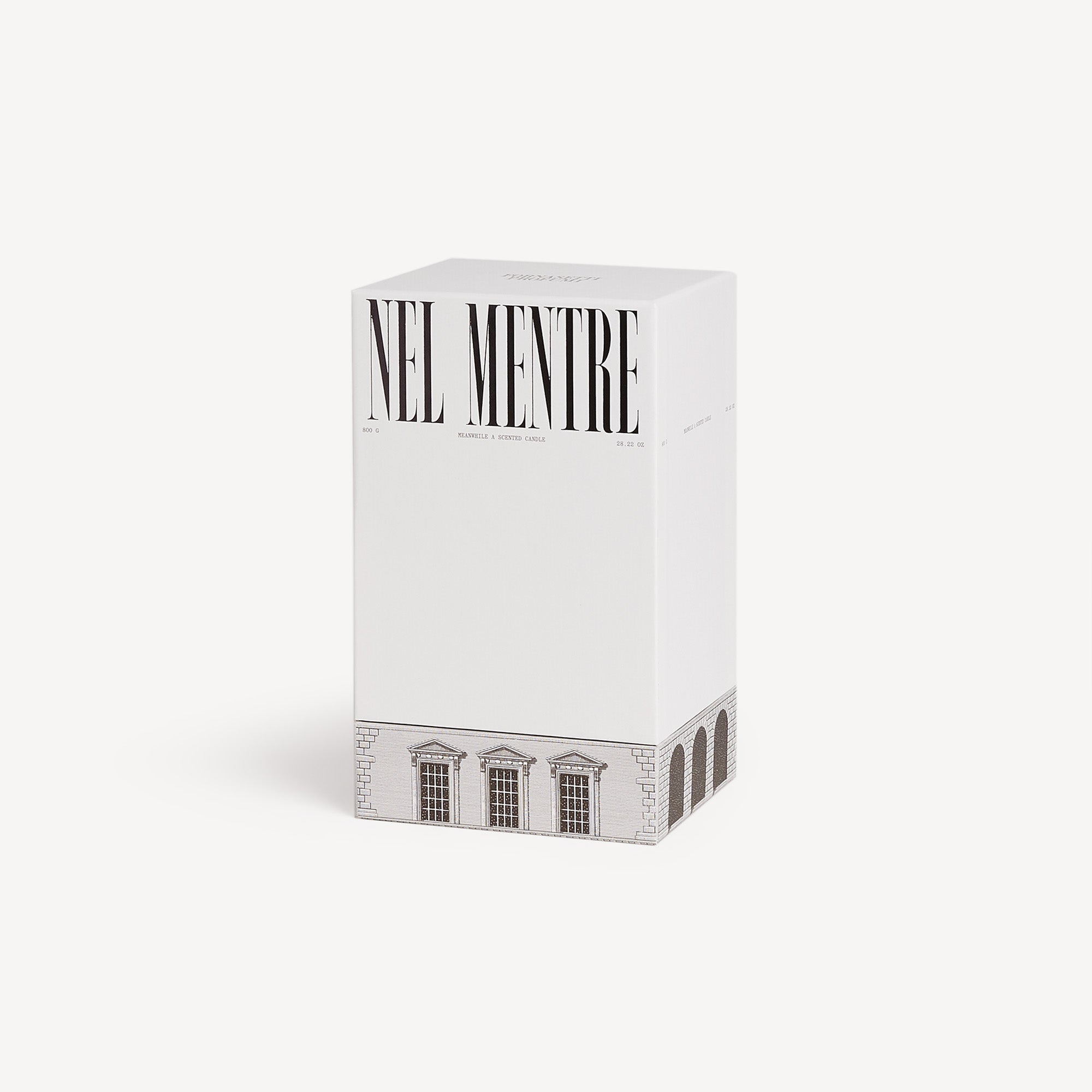 Torre Architettura scented candle in porcelain - Black & White