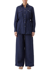Pantalon Serena en lin - Navy