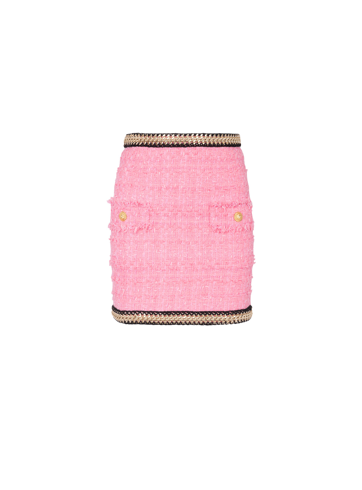 Jupe courte en tweed - Rose Foncé