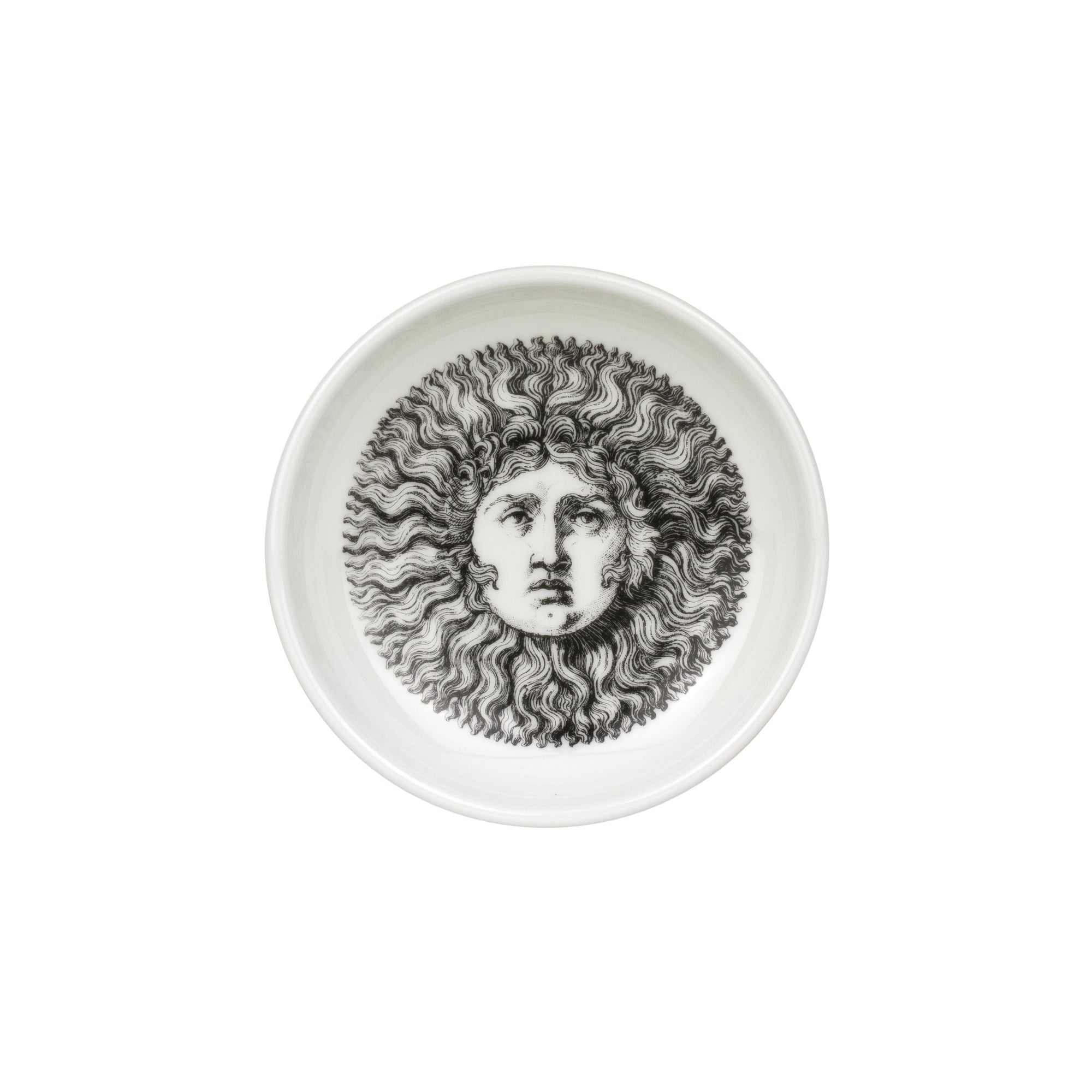 Re Sole round porcelain ashtray - Black & White