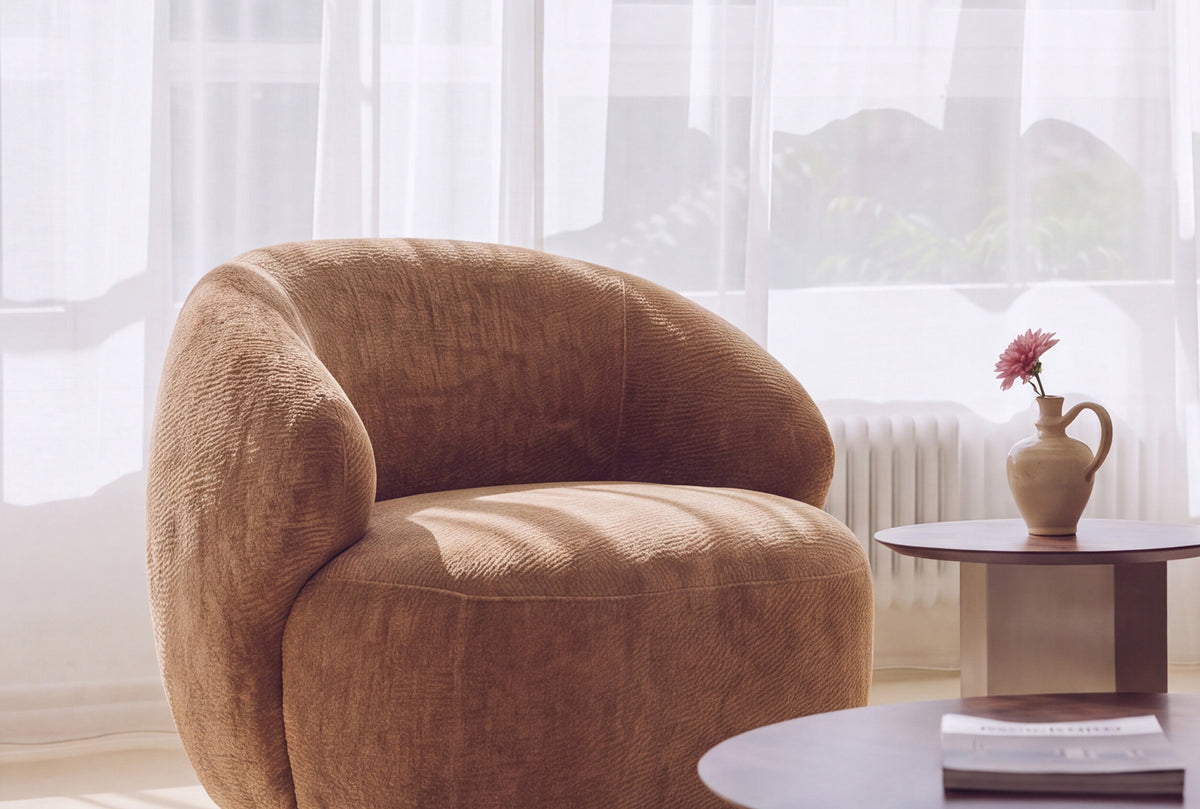 Fauteuil Aspen - Camel Crêpé