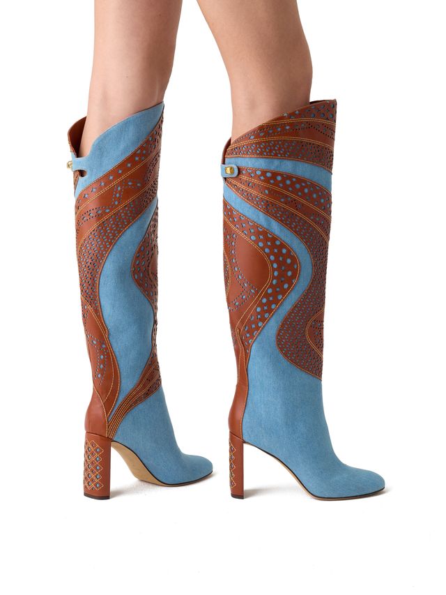 Bottes Aurora Luc 90 en denim - blue