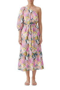 Autumn asymmetric midi dress - Paradiso