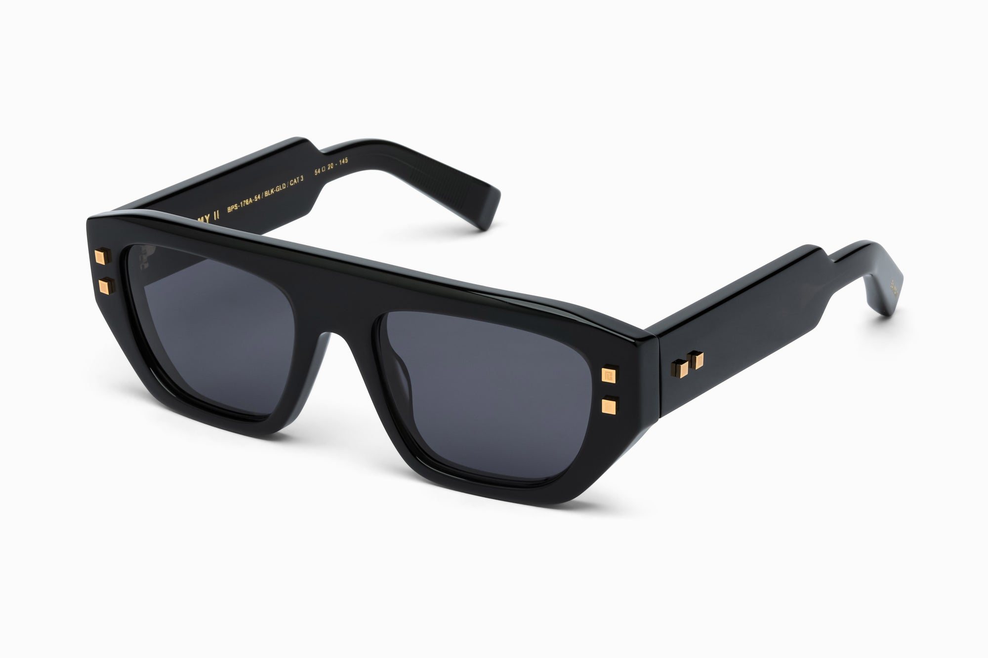 Crystal Black 18k Gold B ARMY II Lunettes de soleil