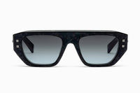 LTD Leather Black Black Rhodium B ARMY II Lunettes de soleil
