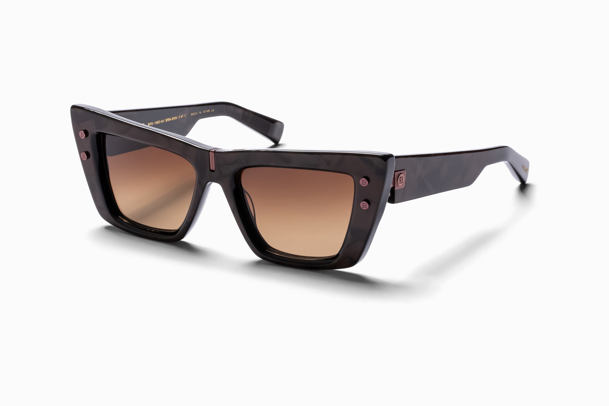 Leather Brown White Gold B EYE Lunettes de soleil