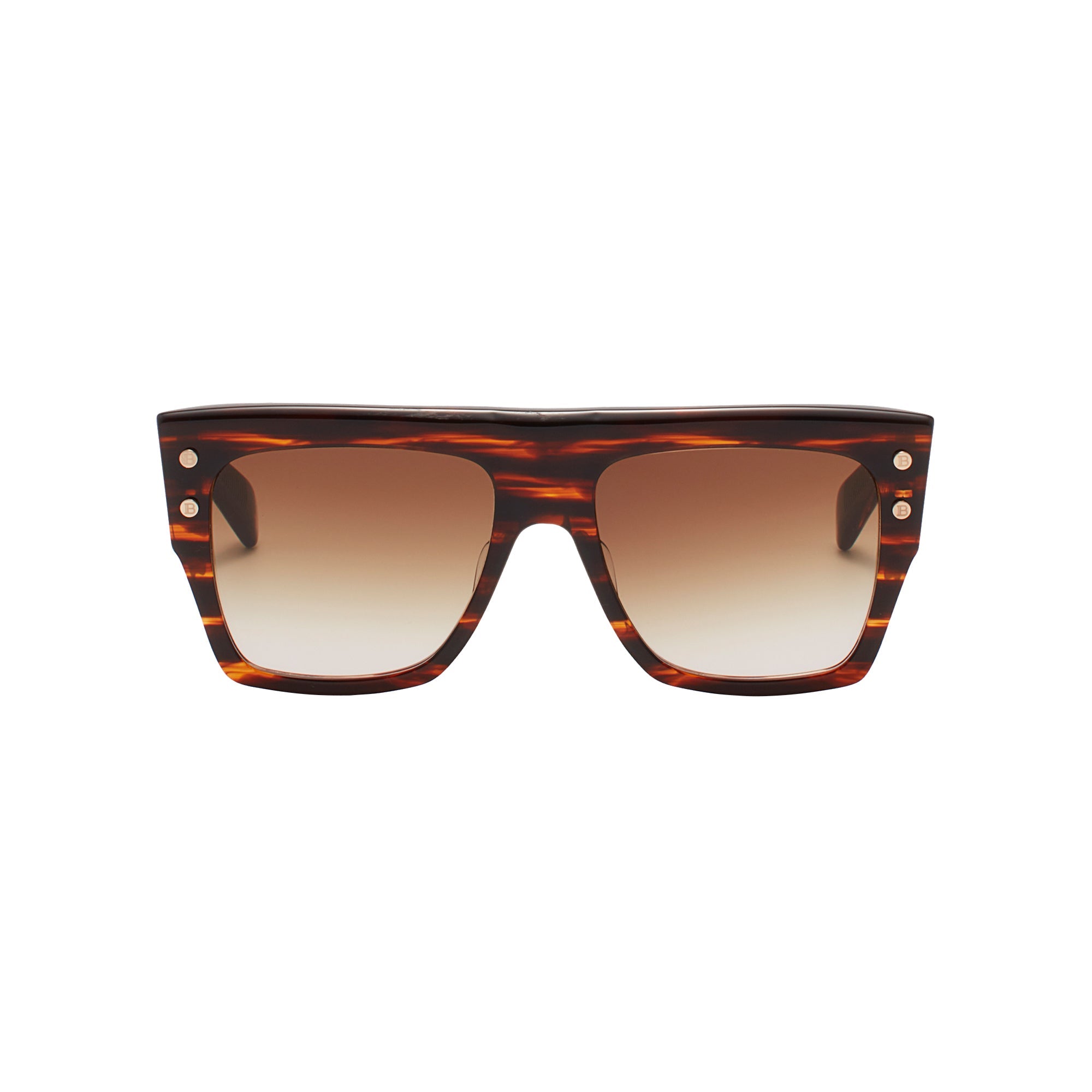 Medium Brown Swirl  White Gold B I Lunettes de soleil