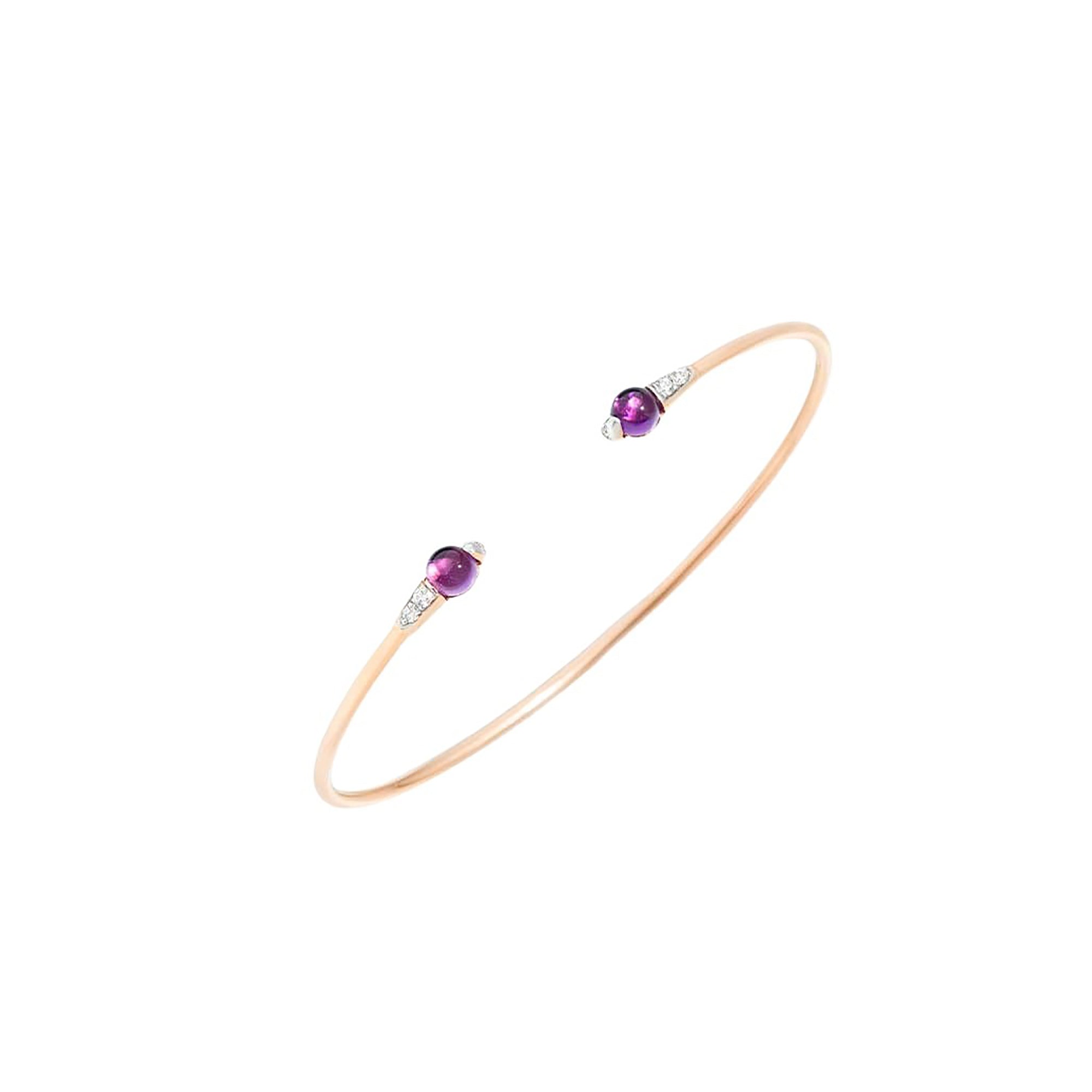 M'ama non M'ama bracelet in 18K pink gold & Amethyst & Diamond