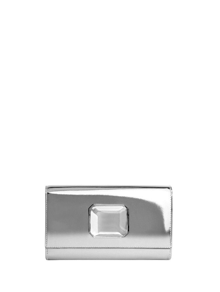 Sac Jaipur en cuir lisse - Argent