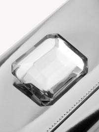 Sac Jaipur en cuir lisse - Argent