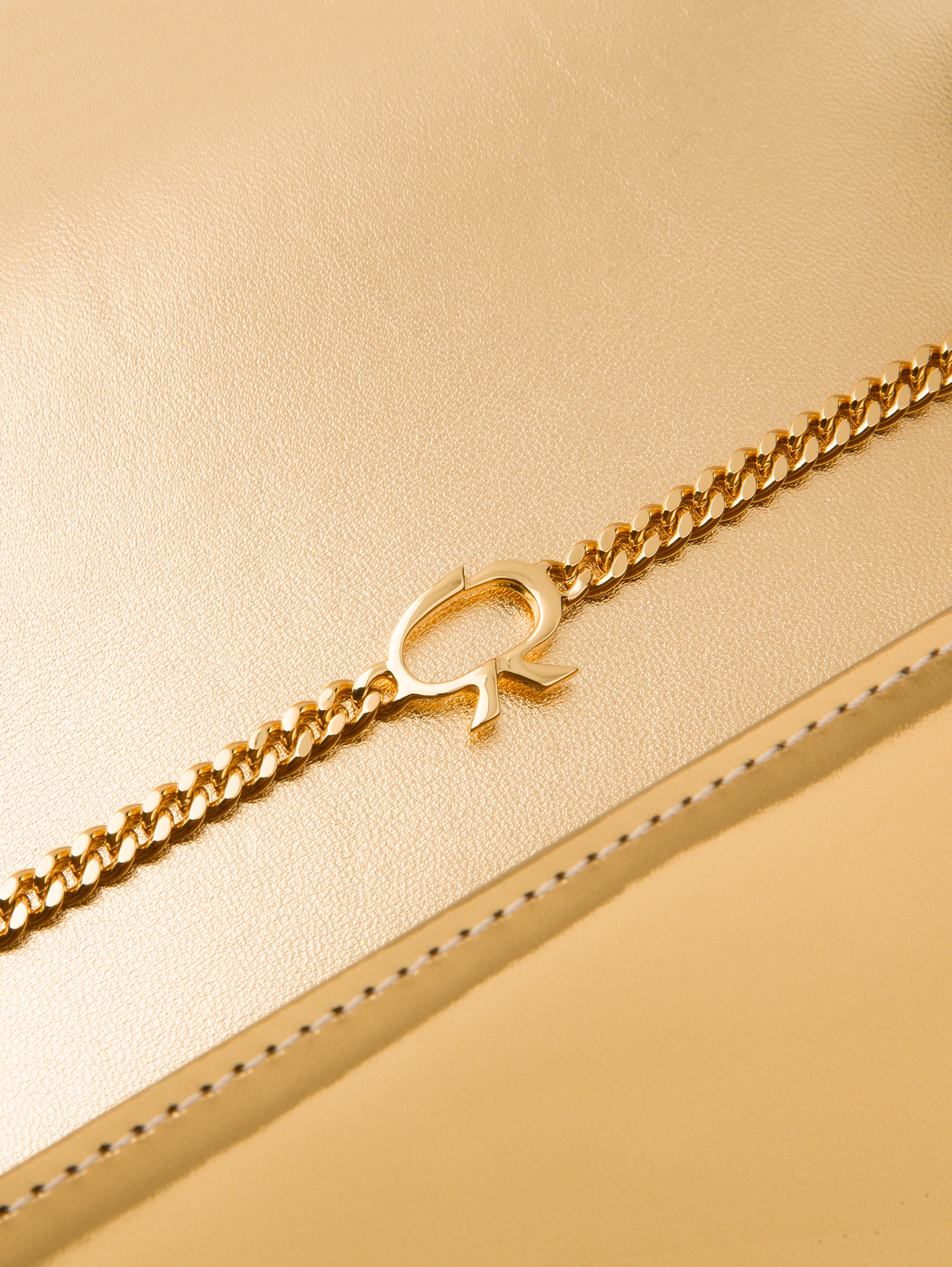 Jaipur bag in smooth leather - Gold