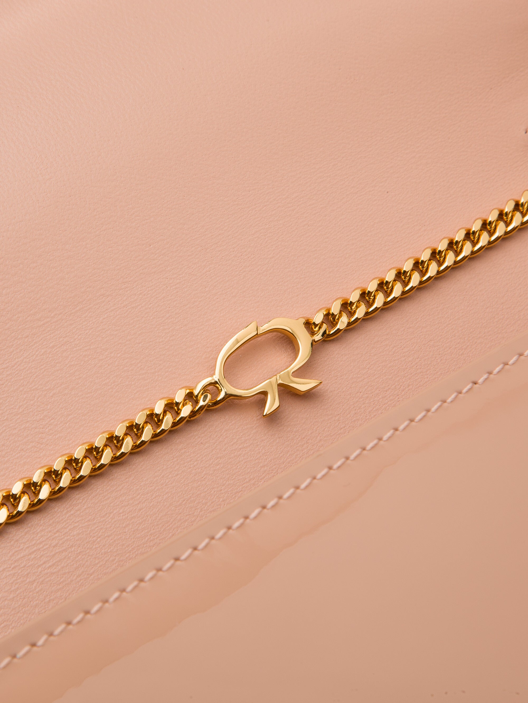 Sac Jaipur en cuir lisse - Rose