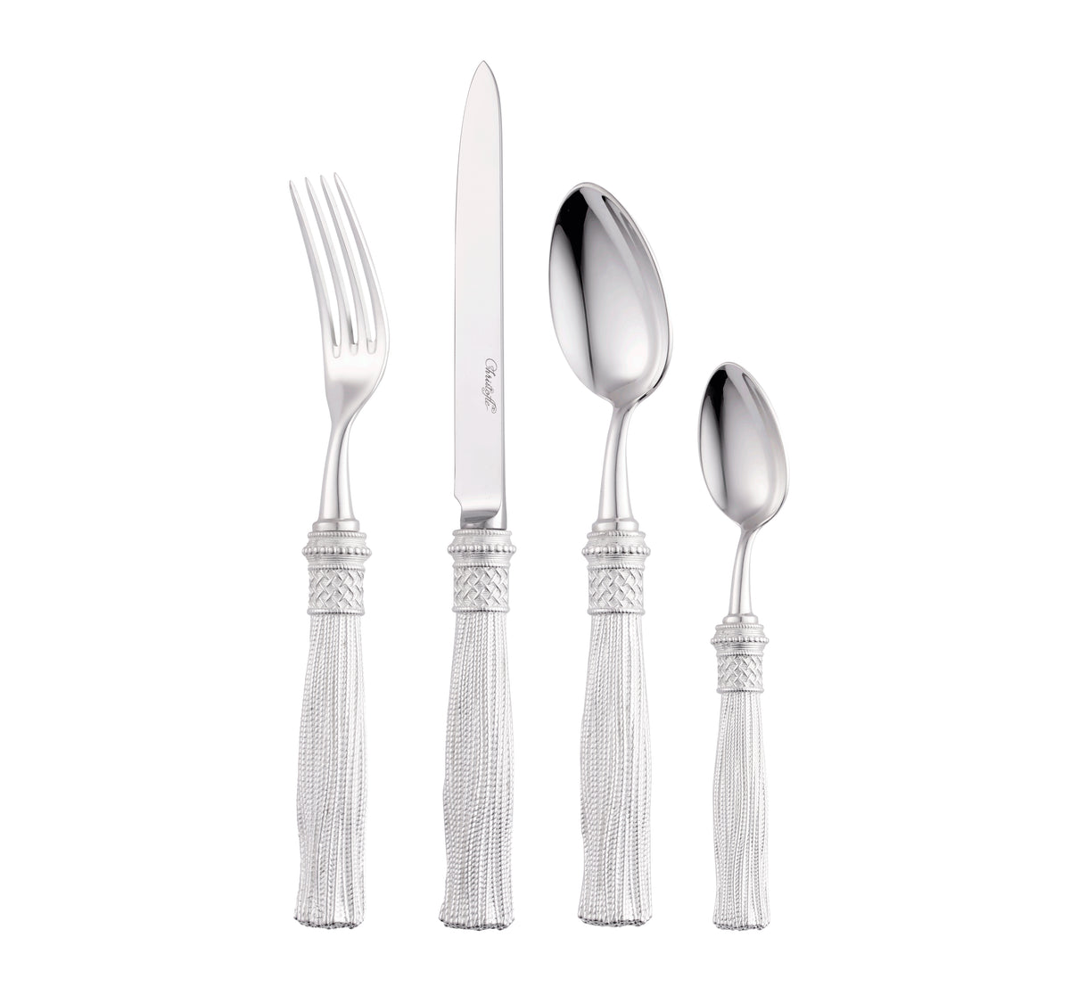 Ensemble de 4 couverts Pompon - Argent