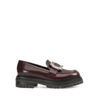 Mocassins Sr Prince en cuir verni - Wine