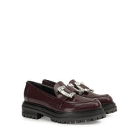 Mocassins Sr Prince en cuir verni - Wine