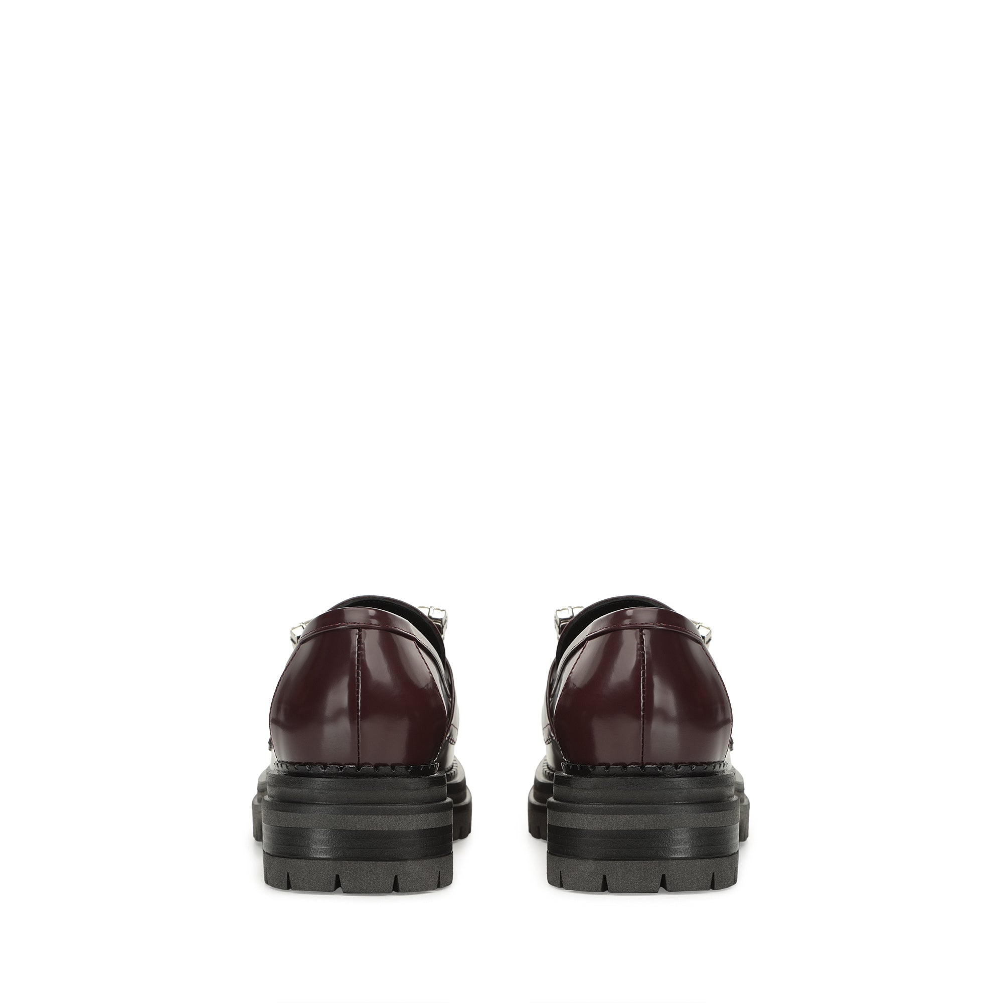 Mocassins Sr Prince en cuir verni - Wine