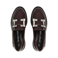 Mocassins Sr Prince en cuir verni - Wine