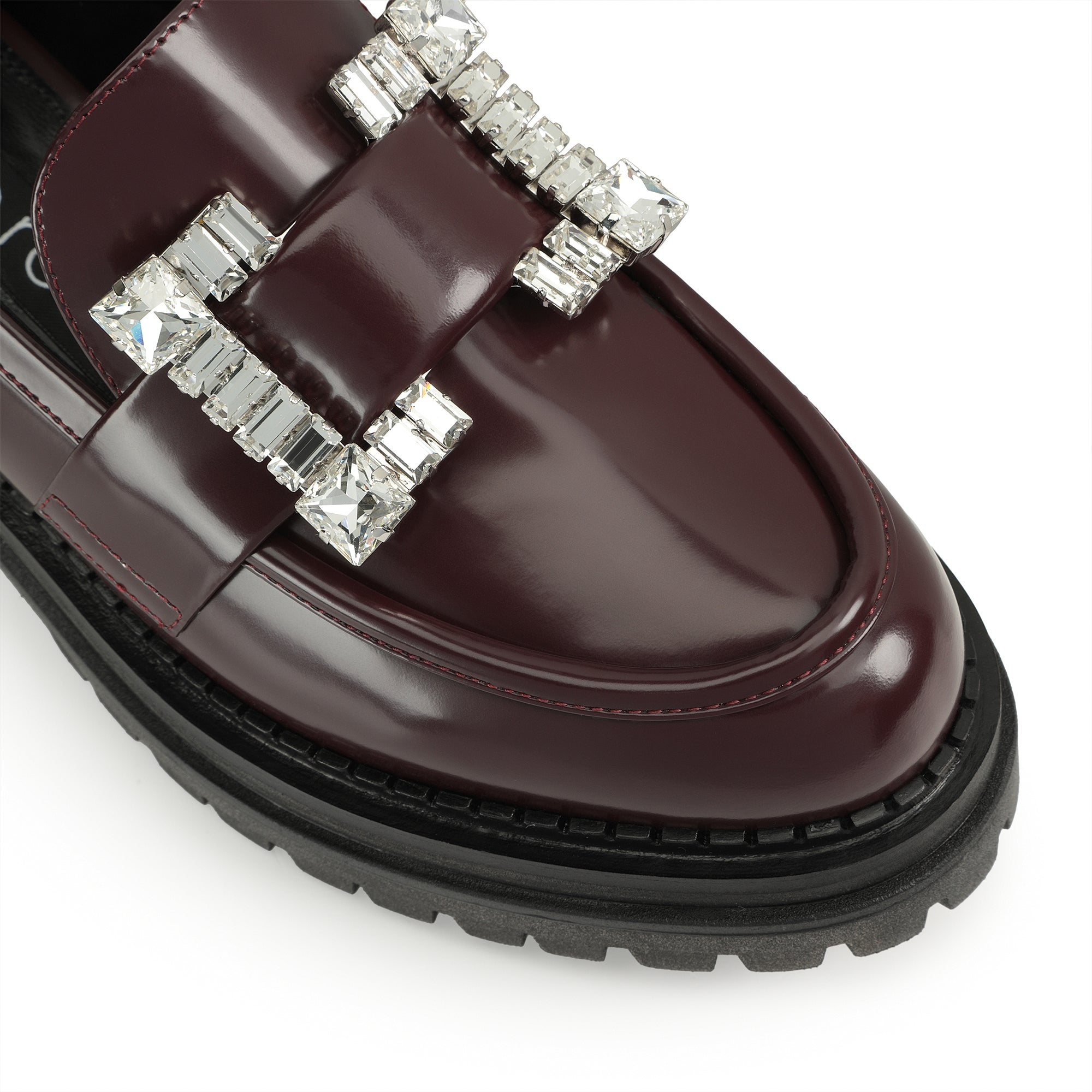 Mocassins Sr Prince en cuir verni - Wine