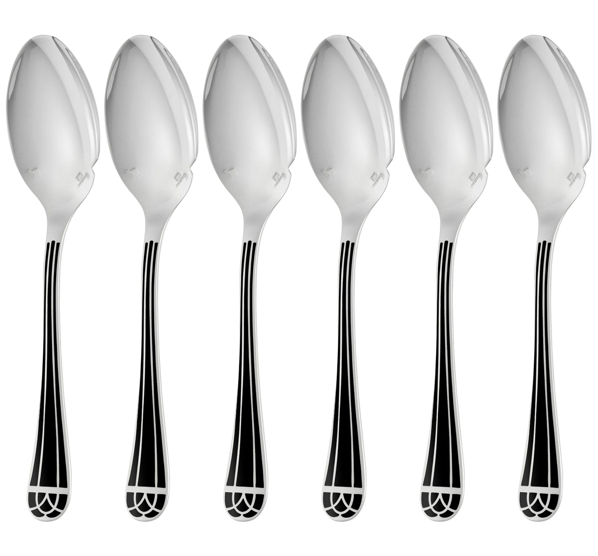 Set of 6 Talisman sauce spoons in silver-plated finish - Silver
