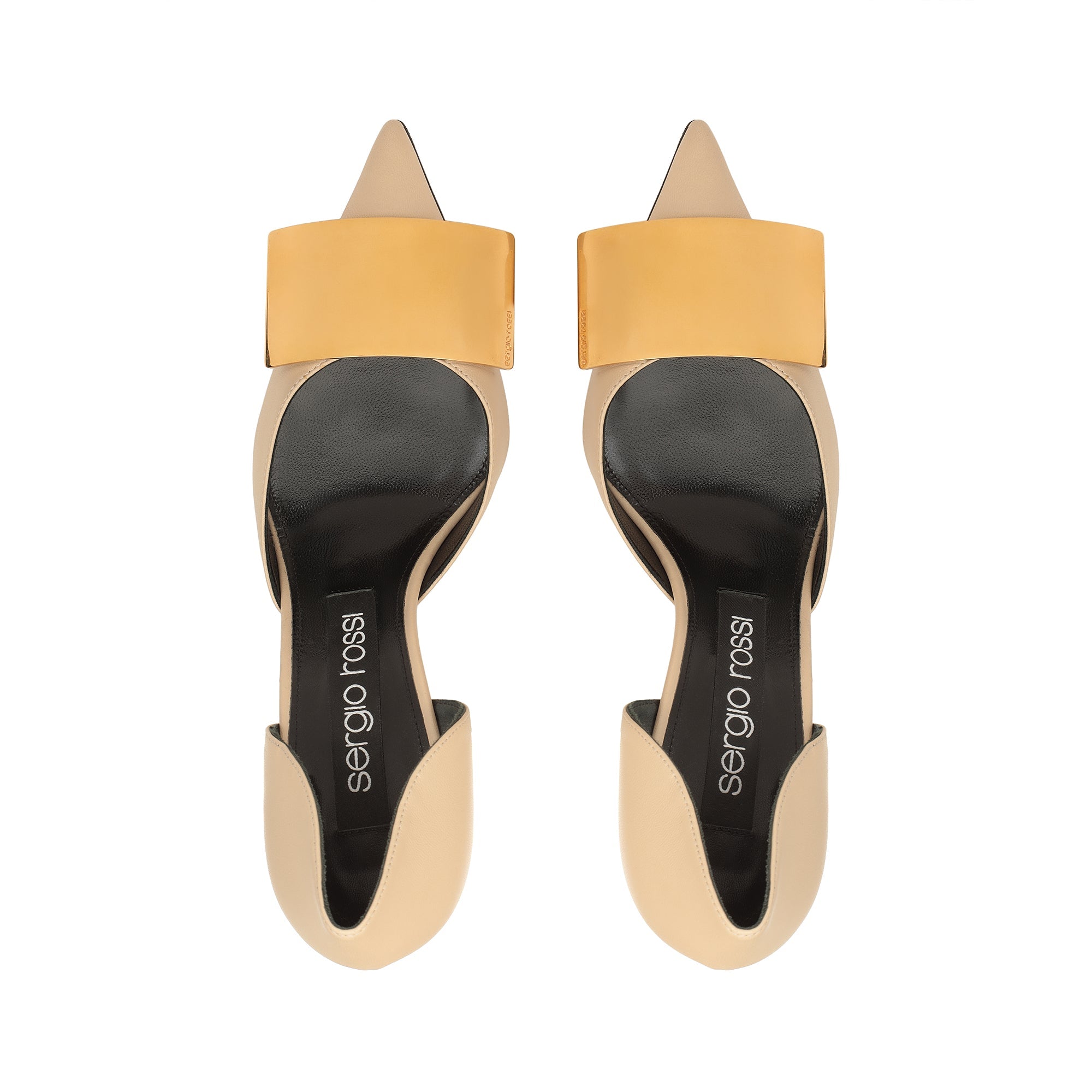 Escarpins Sr Miroir 90 en cuir - Chalk