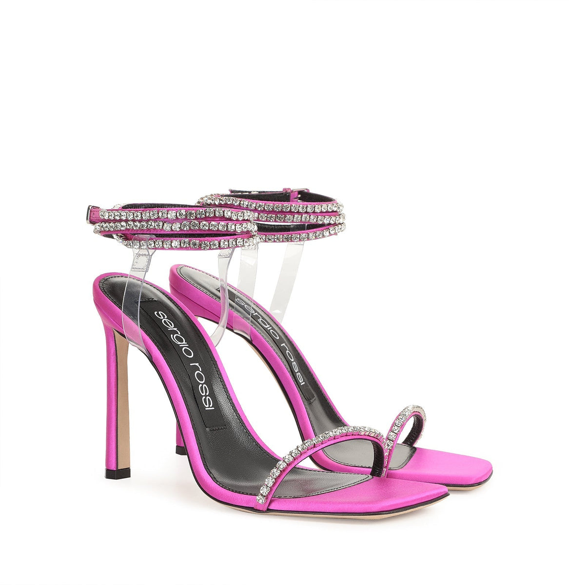 SANDALES EN CRÊPE SR DINASTY EN SATIN + PVC