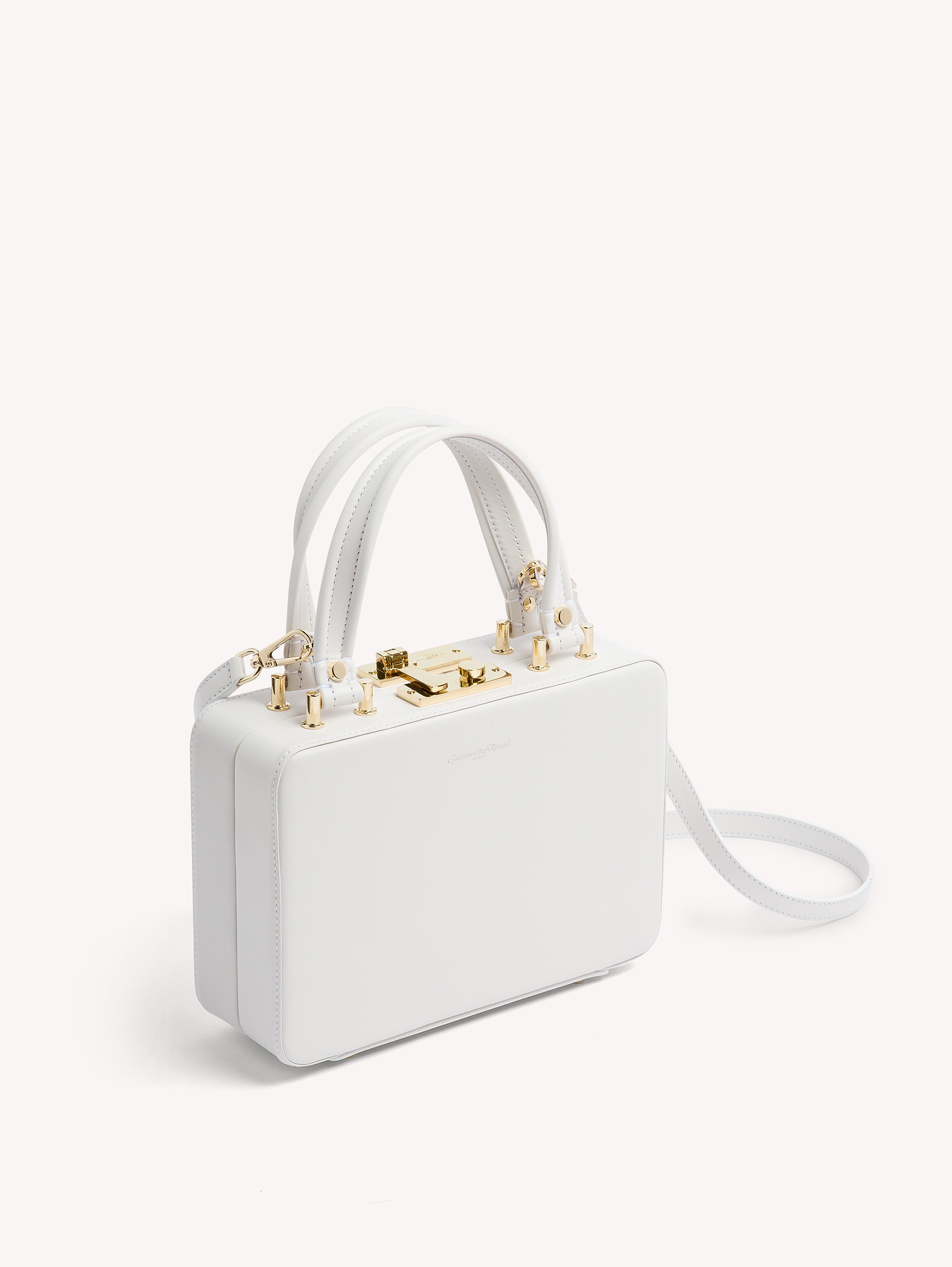 Vali bag in smooth leather - White