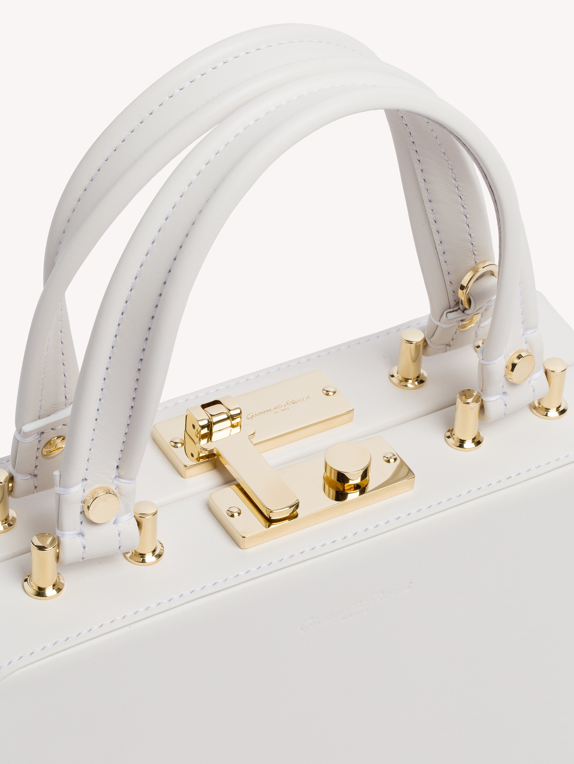 Vali bag in smooth leather - White