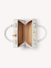 Vali bag in smooth leather - White