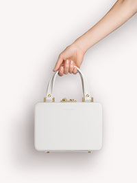 Vali bag in smooth leather - White